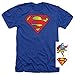 Superman Classic Logo Heather T Shirt and Exclusive Stickers