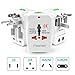 eForCity 1852819 Universal World Wide Travel Charger Adapter Plug, White