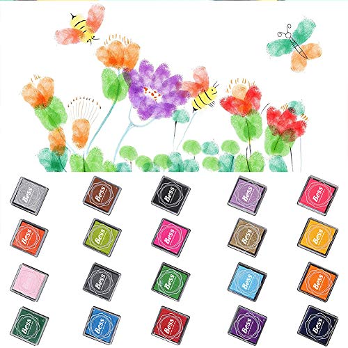 Craft Ink Pad Stamps Partner DIY Color,20 Color Ink Pad for Stamps, Paper, Wood Fabric, Kid's Rubber Stamp Scrapbooking Card Making Beautiful Water-Soluble Colors (Pack of 20) - Thumbnail 3