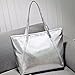 Women's Tote Handbags - OURBAG Large Fashion Designer Elegant Shoulder Bag Purses for Ladies Silver
