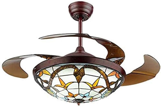 GYPPG 42in Tiffany Style Deckenventilator mit Licht Fernbedienung
