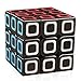 D-FantiX Qiyi Dimension 3x3 Speed Cube Stickerless Smooth Magic Cube 3x3x3 Puzzles Transparent Black 57mm
