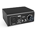 XTUGA XIC1 Microphone Preamp for Dynamic and Condenser Microphones Booster with 2 Input Max 75db Gain 48V Phantom Power XLR Output