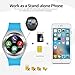 SEPVER Smart Watch SN05 Round Bluetooth Smartwatch with SIM Card Slot Compatible with Samsung LG Sony HTC HUAWEI Google Xiaomi Android Smart Phones for Women Men Kids Boys Girls (Blue)