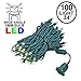 Novelty Lights 100 Light LED Christmas Mini Light Set, Outdoor Lighting Party Patio String Lights, Warm White, Green Wire, 34 Feet primary