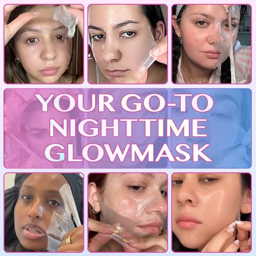 Korean Collagen Facial Mask, Collagen Night Wrapping Mask, Collagen Mask for Skin Firming, Facial Mask Deep Hydration, Reduce Wrinkles, Improve Skin Elasticity