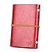 Vintage Dark Red PU Leather Cover Loose Leaf Blank Notebook Journal Diary Gift