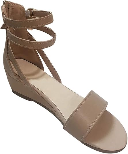 HEE GRAND Women Gladiator Sandals Back Zipper Flat With Rome Flip Flops Casual Soft summer Shoes 