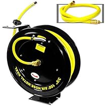 Neiko 40276A Retractable Metal Air Hose Reel | Auto Rewind | Multi Mounting Arm | 3/8