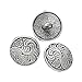PEPPERLONELY Brand 10PC Antiqued Silver Flower Scrapbooking Metal Sewing Buttons with Shank 17mm (5/8 Inch)