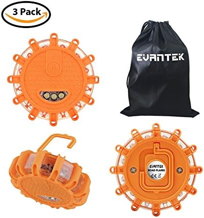 LED Road Flares Emergency Disc Light for Vehicles Car Roadside Emergency Kit Flashing Road Disc Beacon - for Car Truck Boat Marine With Strong Magnet