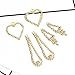 Hyamass 11 Yards/10 Meters Crystal Rhinestone Close Chain Trimming Claw Chain DIY Jewelry Crafts (Gold)