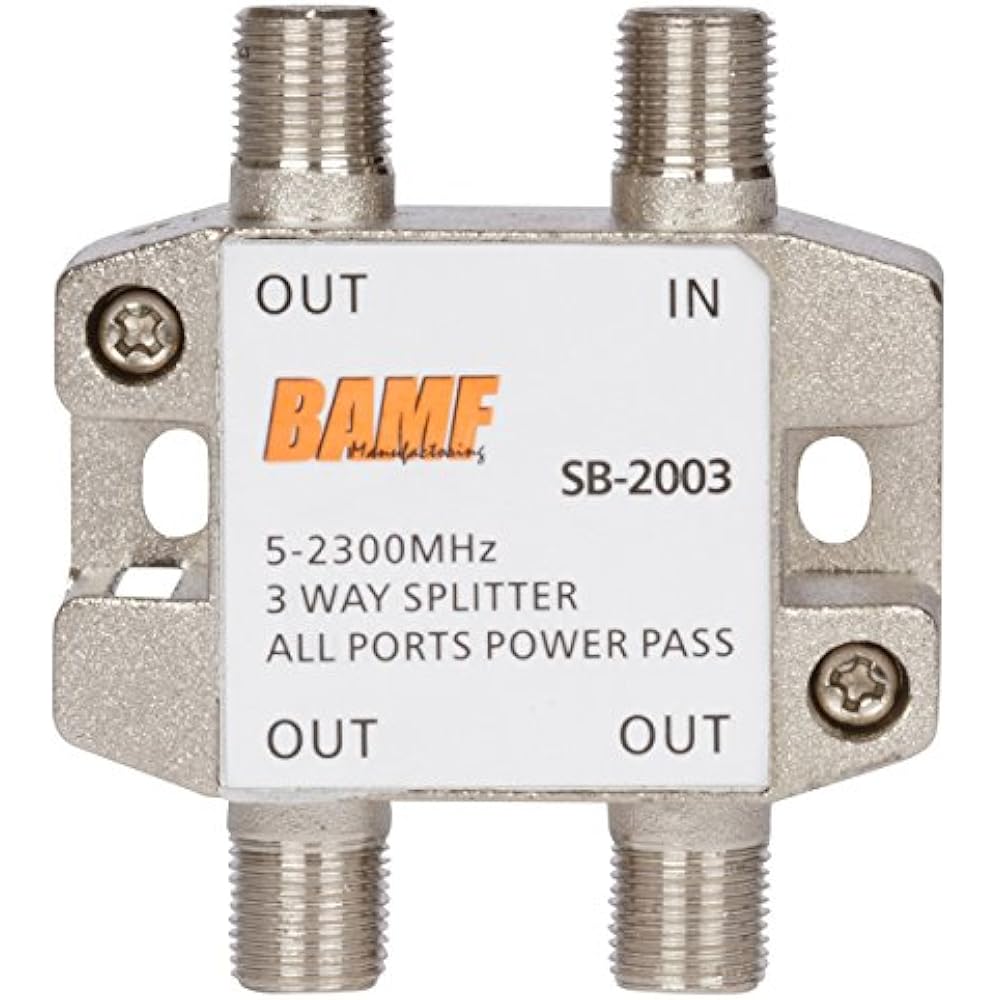 BAMF Splitters 3Way Coax Cable BiDirectional MoCA 52300MHz
