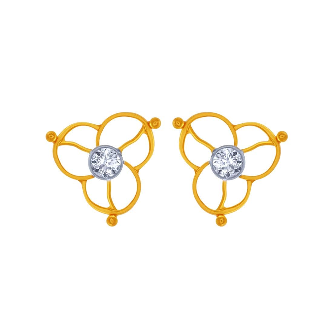 Buy P.C. Chandra Jewellers 14KT Yellow Gold Stud Earrings for Women at