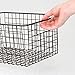 mDesign Metal Wire Food Storage Basket Organizer with Handles for Organizing Kitchen Cabinets, Pantry Shelf, Bathroom, Laundry Room, Closets, Garage - Concerto Collection - 4 Pack - Bronze