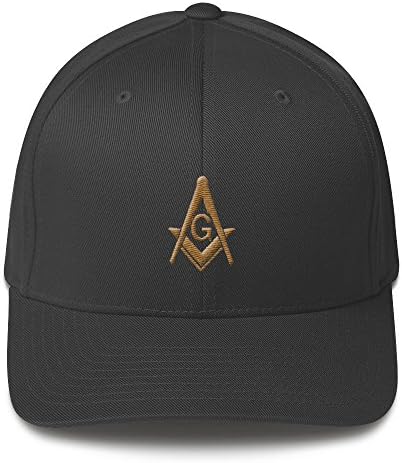 Masonic Gears Flexfit Masonic Hat Old Gold Thread Mason L/XL
