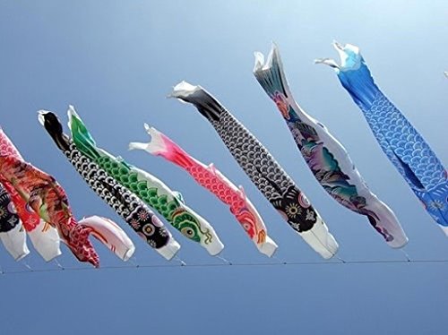 sea-junop Japanese Windsock Carp Flag Sailfish Fish Wind Streamer (Pink) size 55cm - Thumbnail 5