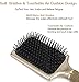 VAMIX Velvet Touch Paddle Hair Brush for Men Women & Kids, Detangling Brush for Straightening & Smoothing Hair(GOLD)