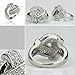 Yoursfs Big Statement Rings for Women 18k White Gold Plated Knot CZ Cocktail Rings Sparkle Austrian Crystal Jewelry Gift