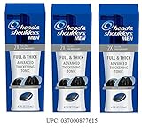 Head & Shoulders, Full & Thick Advanced Thickening Tonic For Men. 2X Fuller, Thicker Hair, 4.2 Oz. Pack of 3.