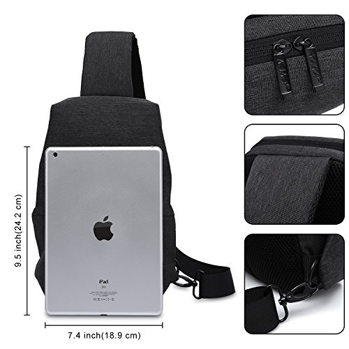 KAKA Chest Shoulder Pack Sling Bag Small Crossbody Backpack Unbalance Gym Fanny Pouch for Men Women