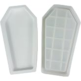 caralin Halloween Coffin Trinket Box Mold Handmade Epoxy Resin Silicone Molds Casting Jewelry Storage Container Organizers Silicone
