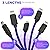 3FT/6FT/10FT iPhone Charger (5 Pack) MFi Certified USB Lightning Charging Cord for iPhone Xs/XS MAX/XR/X/8 Plus/8/7 Plus/7/6S Plus/6/5S/5E/5-Blue&Black