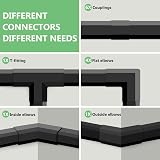 MUDEELA Cable Trunking Kit 8x L400mm Black Cable Concealer view 6