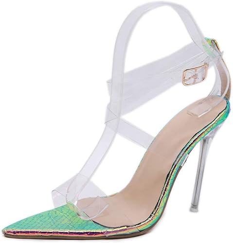 clear buckle sandals