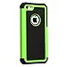 iPhone 5C Case, AUMIAU Hybrid Dual Layer Shock Absorbin Armor Defender Protective Case Cover (Hard Plastic with Soft Silicon) for Apple iPhone 5C