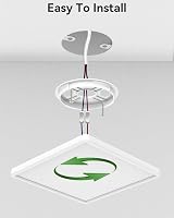 zemty 24W LED Ceiling Light 2400LM IP44 3000K 4000K 6500K Square view 6