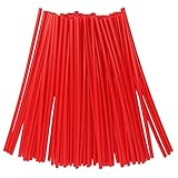 72Pcs Motorcycle Motocross Dirt Bike Wheel Rim Spoke Skins Covers Wrap Decor Protector Kit (Red)