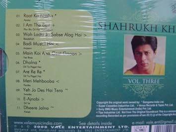 Mix Karaoke Sing Along Shahrukh Khan Vol Three Hindi English Lyrics Booklet Inside Amazon Com Music