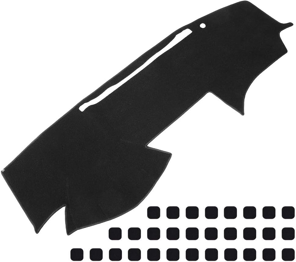 Qiilu Dash Cover Dashboard Mat Dashmat Sun Shade Non-Slip Pad Compatible with Acura TL Third Generation 2004-2008 Dashboard Cover Carpet (Acura TL 04-08 Third Generation, Black)