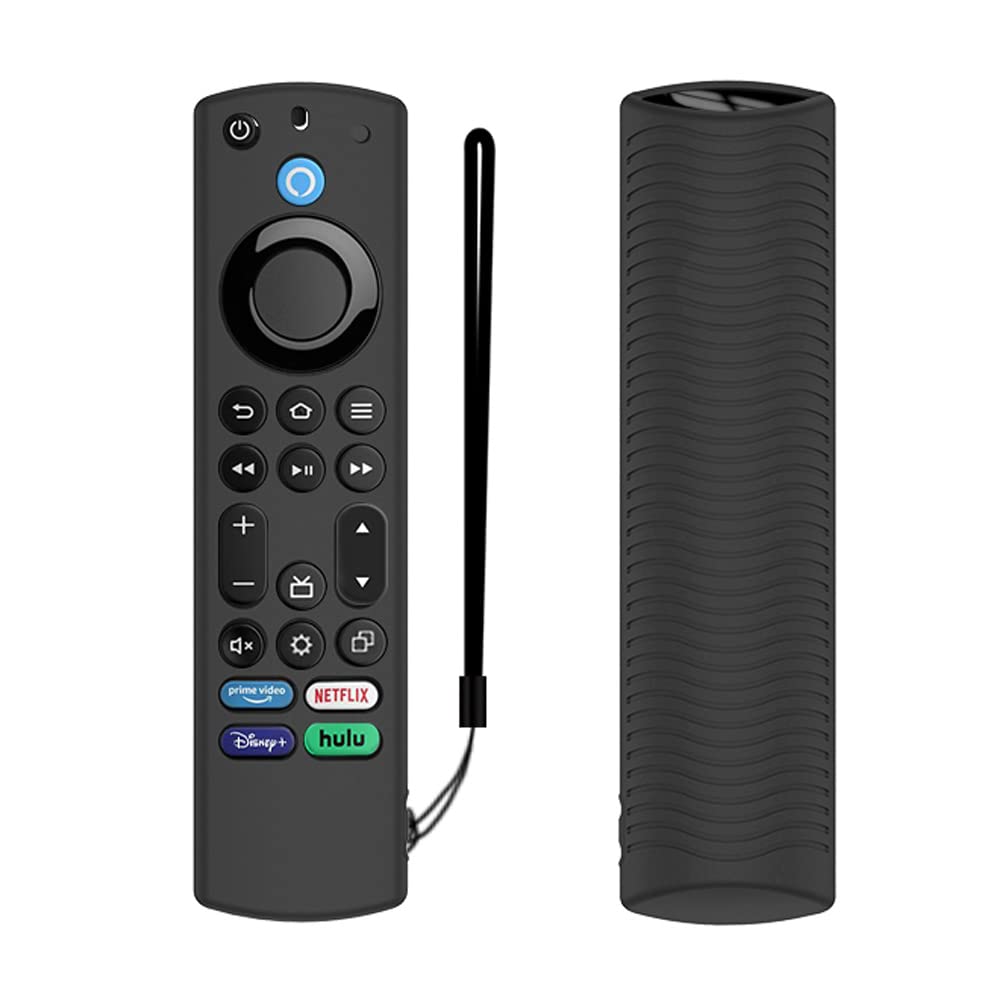 Photo 1 of Toshiba/Insignia Fire TV Silicone Remote Case - Shockproof, Lightweight, Anti-Slip with Lanyard (Black) for Omni Series or TV 4-Series