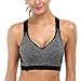 ATTRACO Women's Medium Support Sports Bra Cross Back Wireless Workout Tank Top