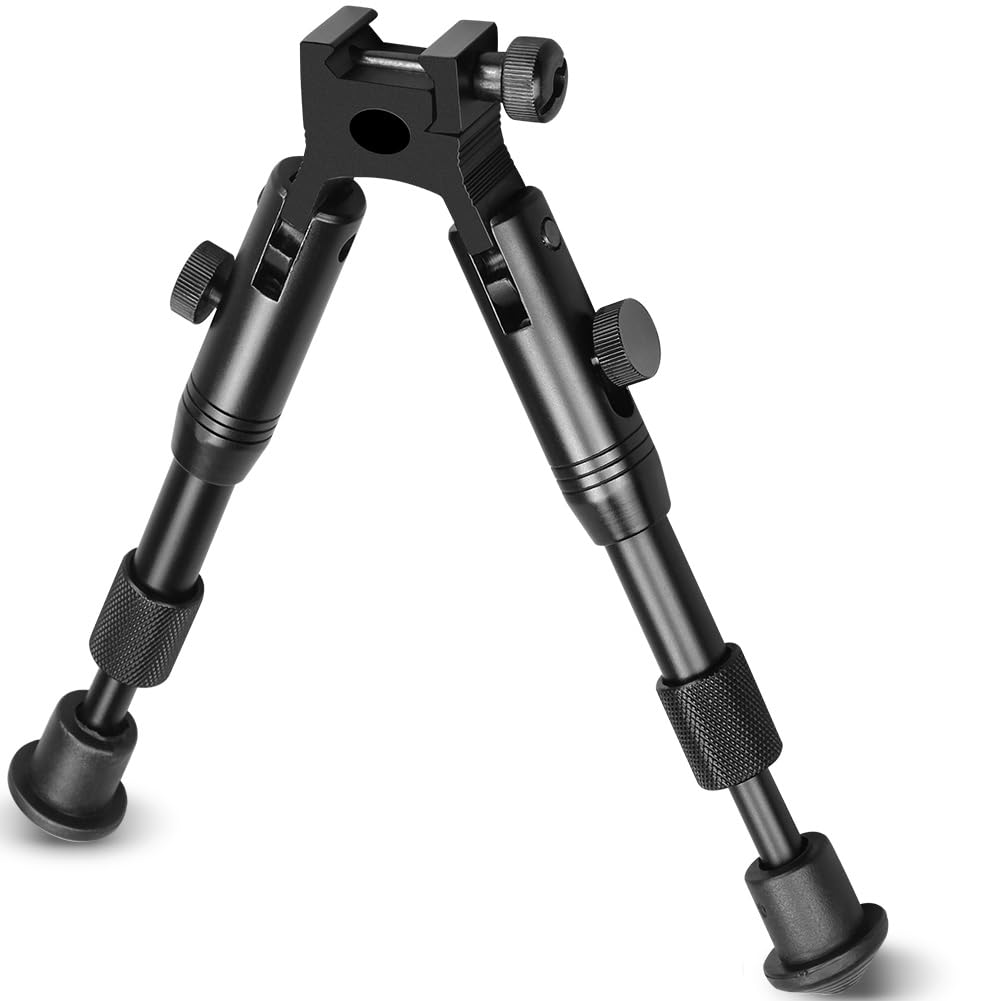 KEENZO Adjustable Tactical Bipod Mount, 6.3" to 6.9" Lightweight Spring Return Rail Mount Bipod for 20mm Picatinny Rail — image 1