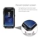 Feitenn Samsung Galaxy S8 Plus case, Extreme Hybrid Armor Alloy Aluminum Metal Bumper Soft Rubber Military Heavy Duty Shockproof Hard Case for Samsung Galaxy S8 Plus Screen Protector Gift (Black)