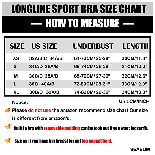 SEASUM Women's Longline Sport Bra Seamless Yoga Crop Top Medium-Low Support Workout Bra - Image 7