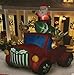 Santa Truck Retro with Christmas Tree on Roof Airblown Inflatable 8ft