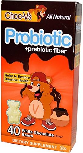 Yum-V's, Probiotic + Prebiotic Fiber, White Chocolate Flavor, 40 Bears - 2PC