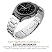 MoKo Band Compatible with Samsung Gear S2 Classic/Galaxy Watch 42mm/Galaxy Watch Active/Active 2/Gear Sport/Ticwatch 2/E/Garmin Vivoactive 3, 20MM Universal Stainless Steel Strap - Silver