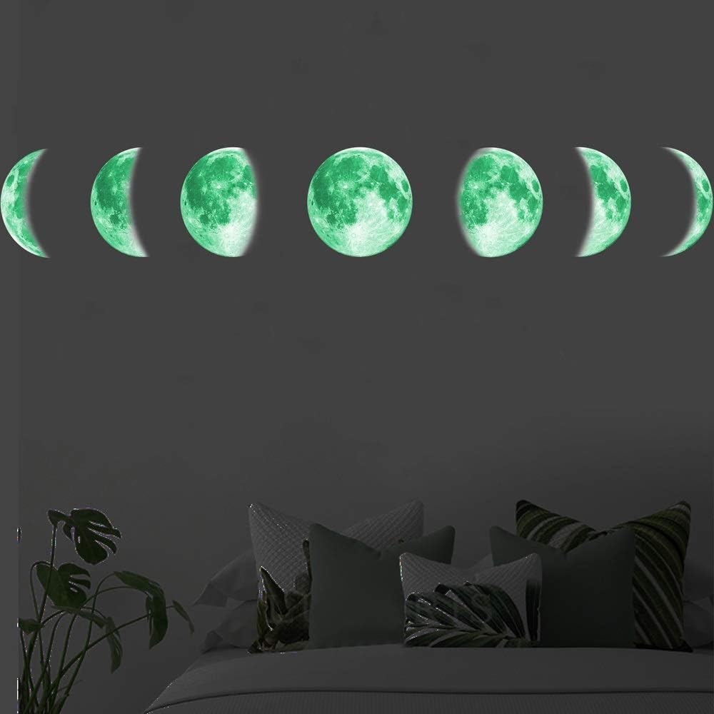 Fondo de pantalla Fase de la luna 3D etiqueta de la pared decoración
