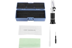 PILIPANE Portable Hand Held Grape and Wine Alcohol Refractometers 0 25% Vol 0 40% brixs 0 22 Baume, brixs Refractometer, brixs Refractometer, Portable Hand Held Grape and Wrefractometer Salinity Tester saltw