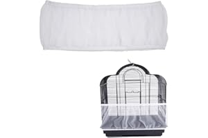 PSSOPP Bird Cage Cover Breathable Washable Mesh Seed Catcher Seed Catcher Guard Net Cover Large Size Bird Cage Good Night Cover (4 Colors)