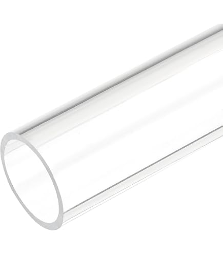 Clear Acrylic Pipes – 16mm ID, 22mm OD, 10-inch Tubes For DIY Lamps, Water Cooling & Crafts (2 Pack)