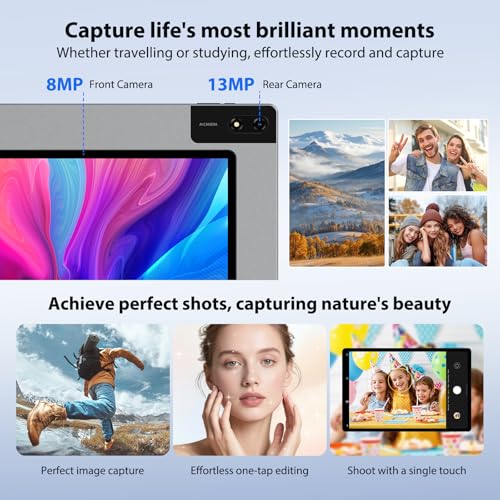 DEEMWOLF Tablet 13 Inch Android 15 Tablet with SIM Slot,4G LTE and 5G WiFi,36GB RAM+512GB ROM/2944 * 1840 FHD/11580mAh /20W/Face ID/GPS/BT 5.0/TÜV/USB-C,Tablets with Keyboard,Mouse
