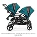 Contours Options Elite Tandem Double Toddler & Baby Stroller, Multiple Seating Configurations, Car Seat Compatibility, Aruba Teal