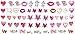 Valentine's Day Nail Art Heart Decals Set #3 Salon Quality!