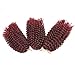 BeautyGrace Pack of 3 Marlybob Crochet Braids Hair Ombre Afro Kinky Curly Braiding Hair Extensions for Girl Women(8